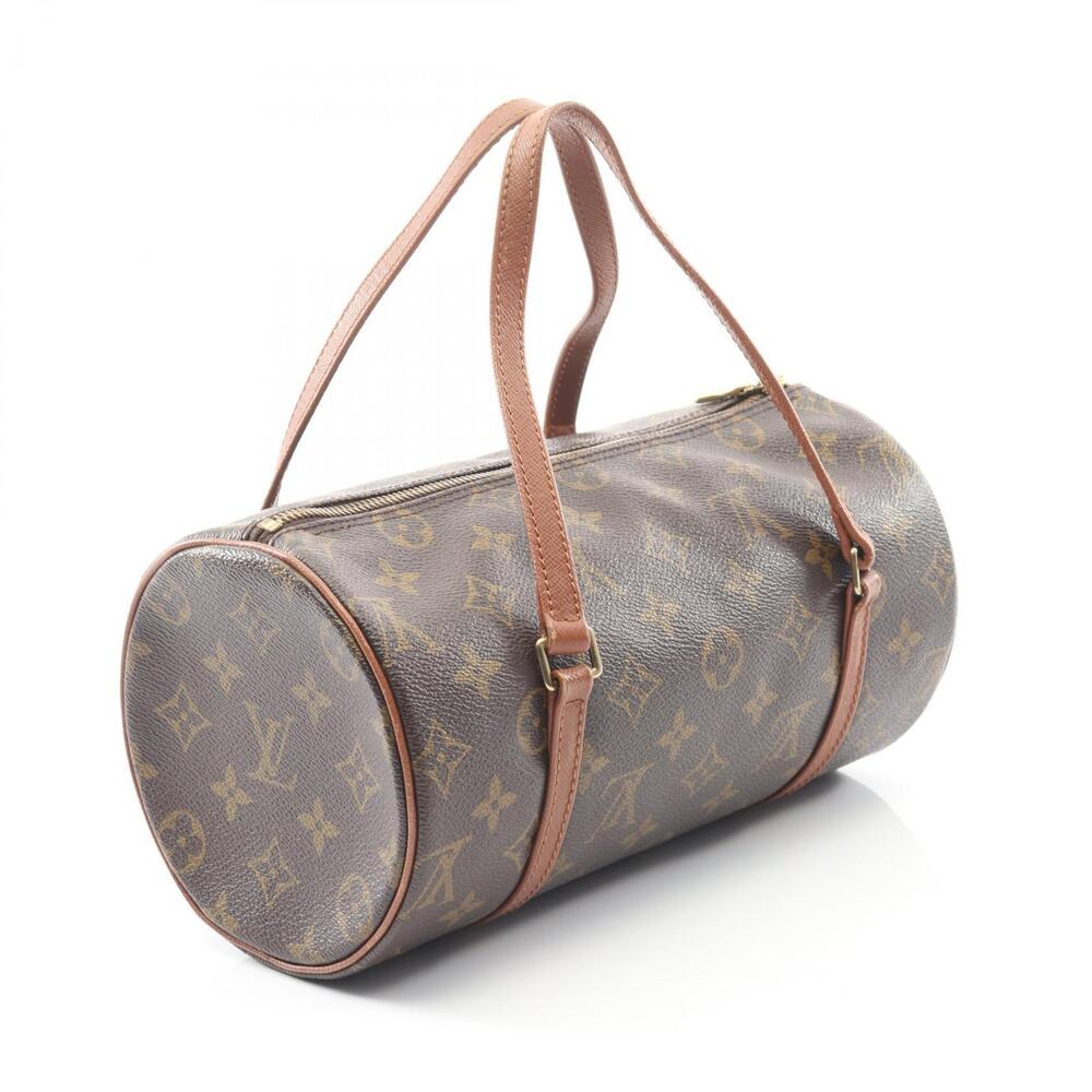 Louis Vuitton Papillon Monogram Handbag Canvas Leather Brown